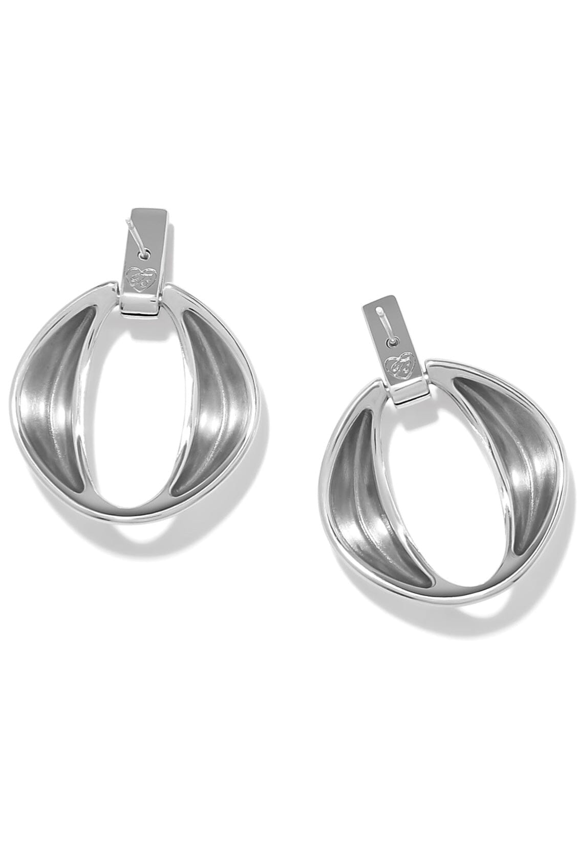 Meridian Classic Crescent Post Drop Earrings-Silver BJEWELRY Brighton Collectables 