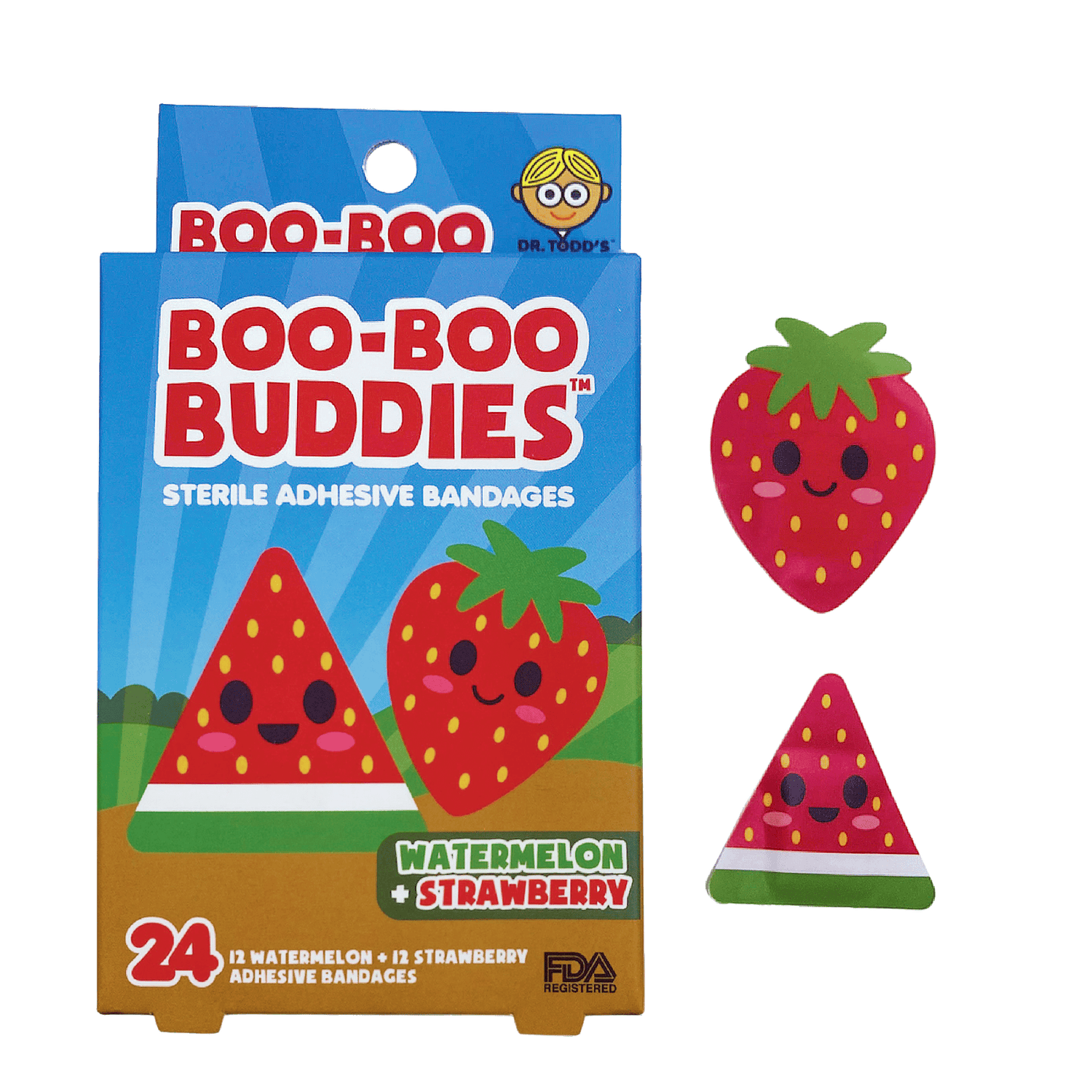 Boo Boo Buddies GIFT/OTHER BOOBOOBUDDIES STRWBRY/WTRMLN 