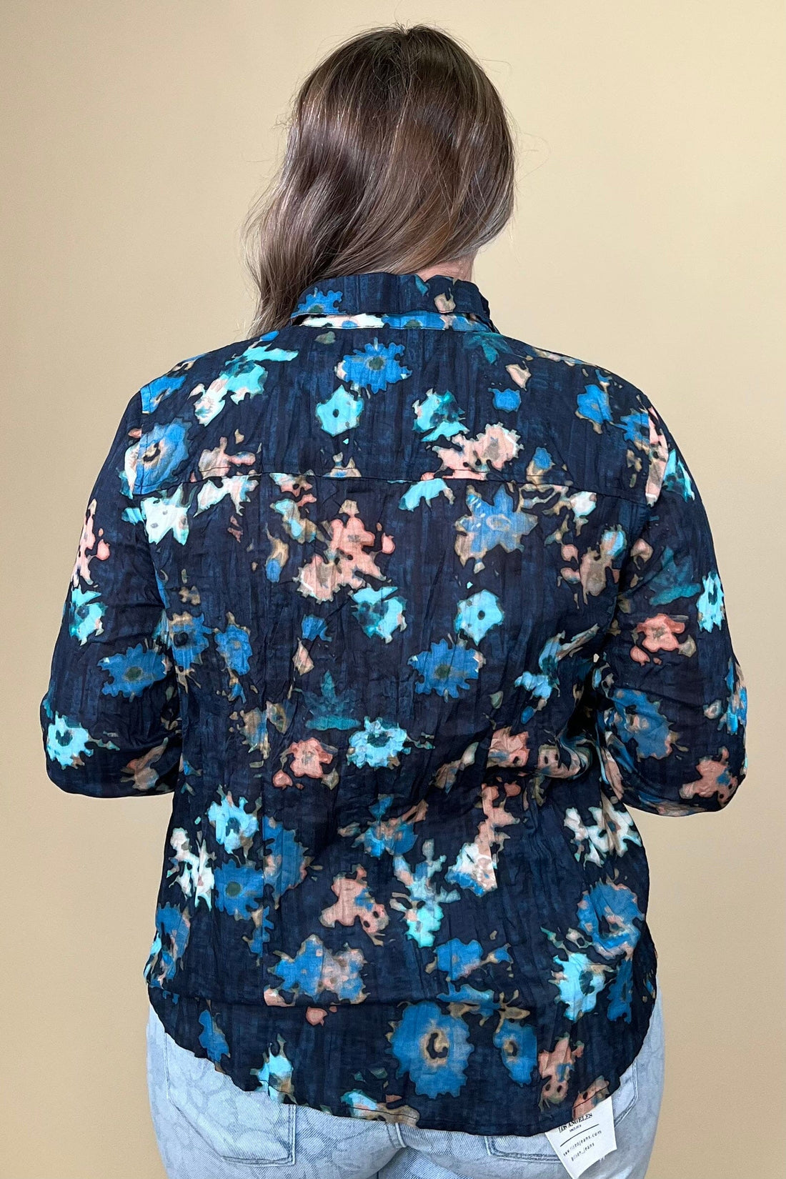Glowy Floral Core Cotton Shirt MISSY TOP SPECIAL NIC+ZOE 