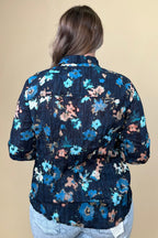 Glowy Floral Core Cotton Shirt MISSY TOP SPECIAL NIC+ZOE 