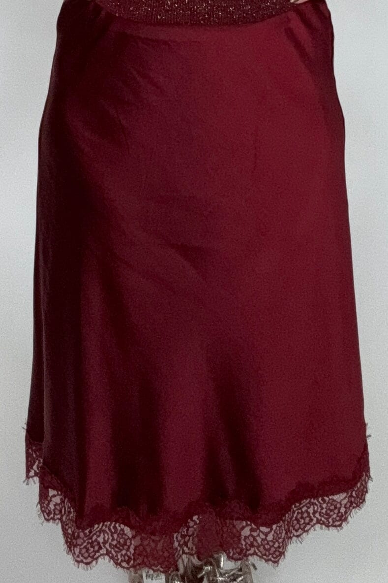 Satin Skirt w/ Lace Hem BOTTOMS:~~Unassigned~~ TRIBAL 