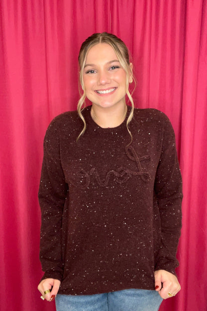 Crew Neck Braided Love Sweater MISSY TOP SPECIAL CHARLIEB 