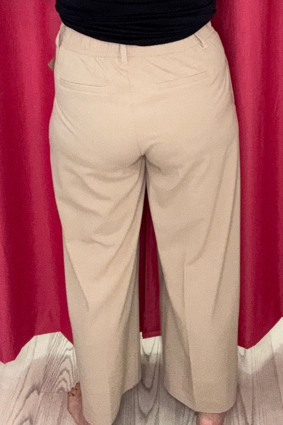 High Rise Pleated Wide Leg Crop Trouser BOTTOMS LIVERPOOL 