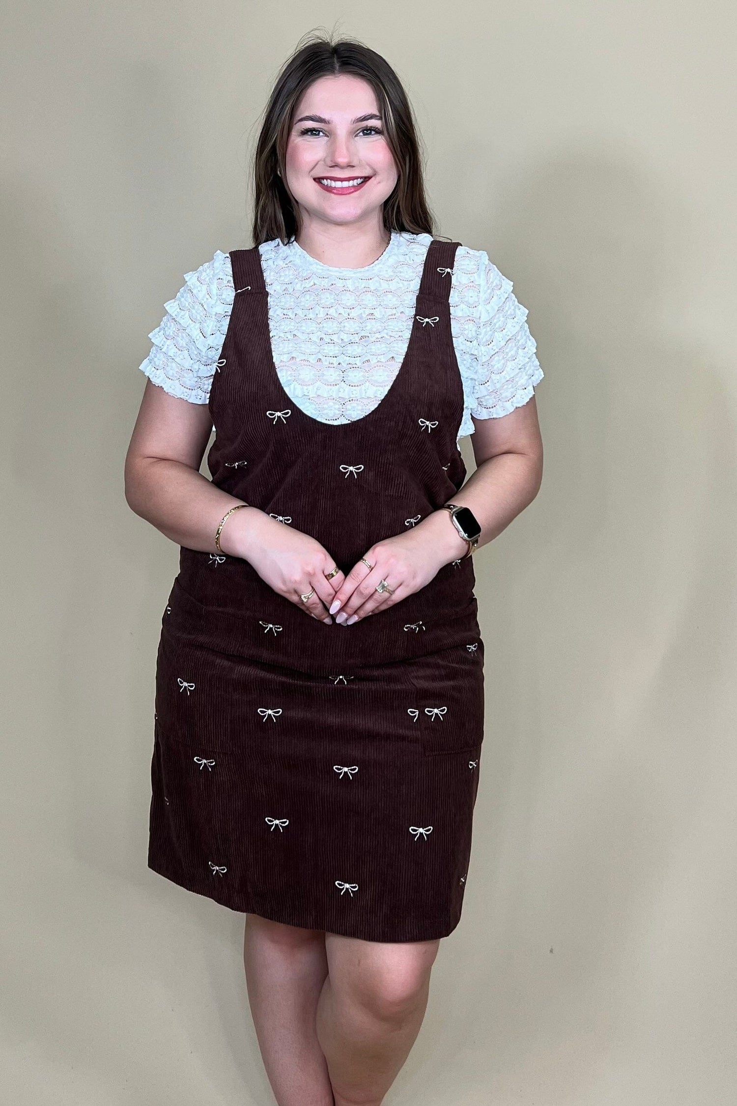 Corduroy Bow Dress DRESS:~~Unassigned~~ SIMPLY SOUTHERN 