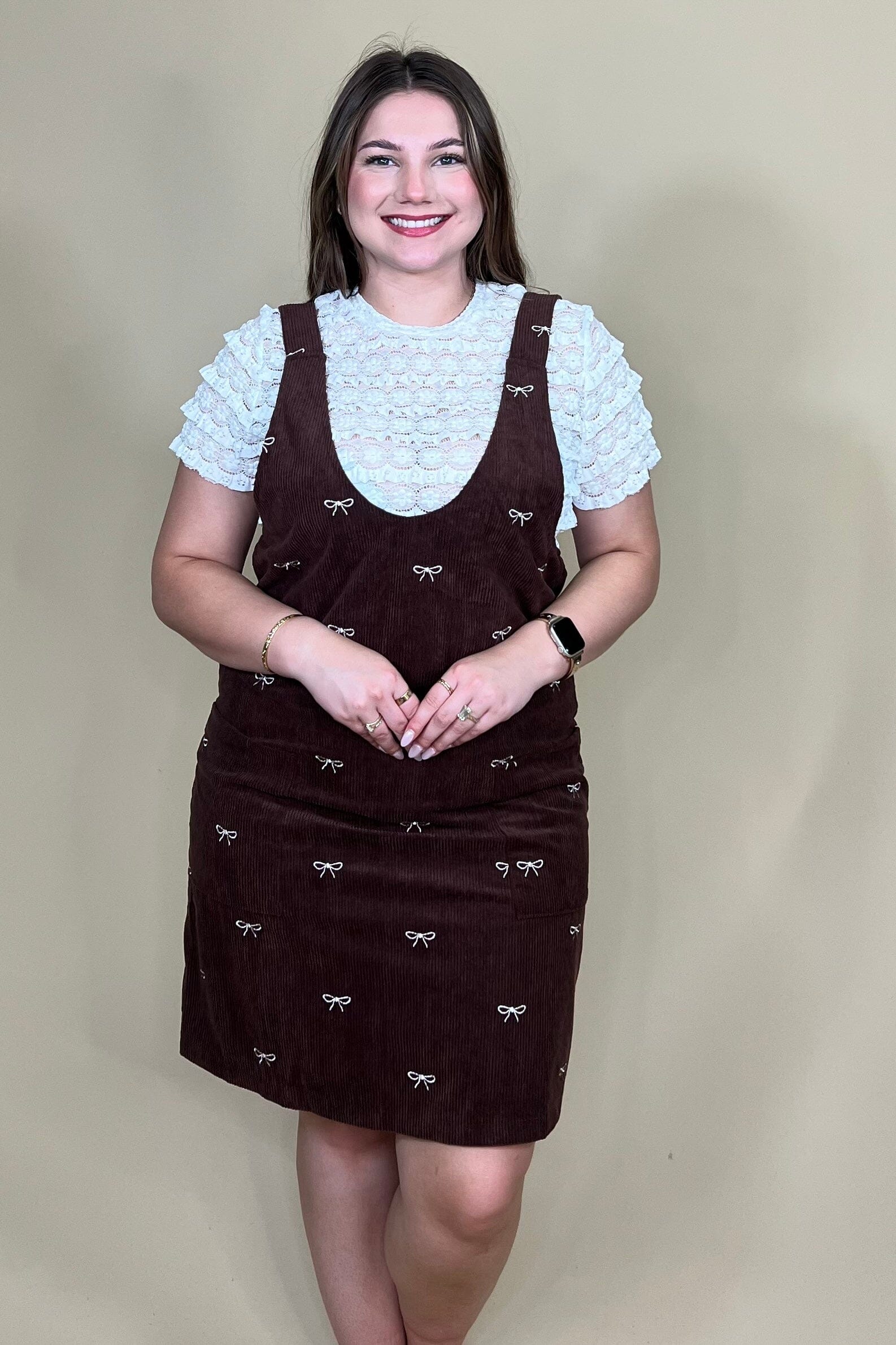Corduroy Bow Dress DRESS:~~Unassigned~~ SIMPLY SOUTHERN 