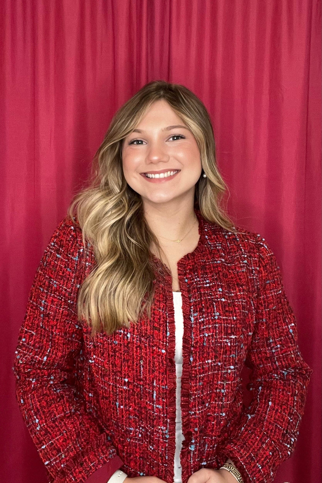 Collarless Jacket w/Frayed Edges OUTFIT COMPLETER LIVERPOOL 