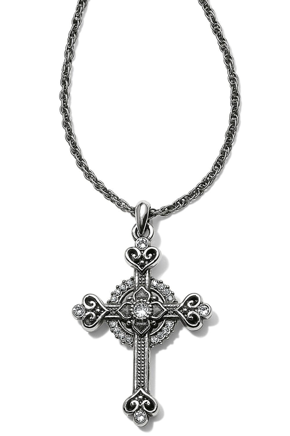 Alcazar Heart Small Cross Necklace BJEWELRY Brighton Collectables
