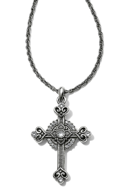 Alcazar Heart Small Cross Necklace BJEWELRY Brighton Collectables 