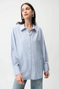 Long Sleeve Button Down Top w/Rhinestones MISSY TOP SPECIAL JOSEPH RIBKOFF 