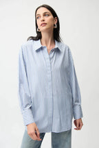 Long Sleeve Button Down Top w/Rhinestones MISSY TOP SPECIAL JOSEPH RIBKOFF 