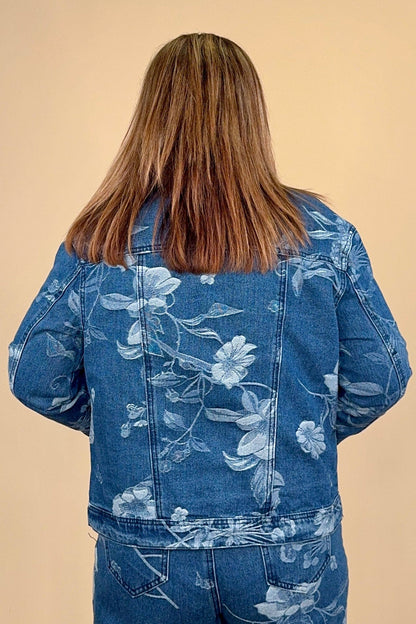 Floral Print Denim Jacket OUTFIT COMPLETER CREATION 