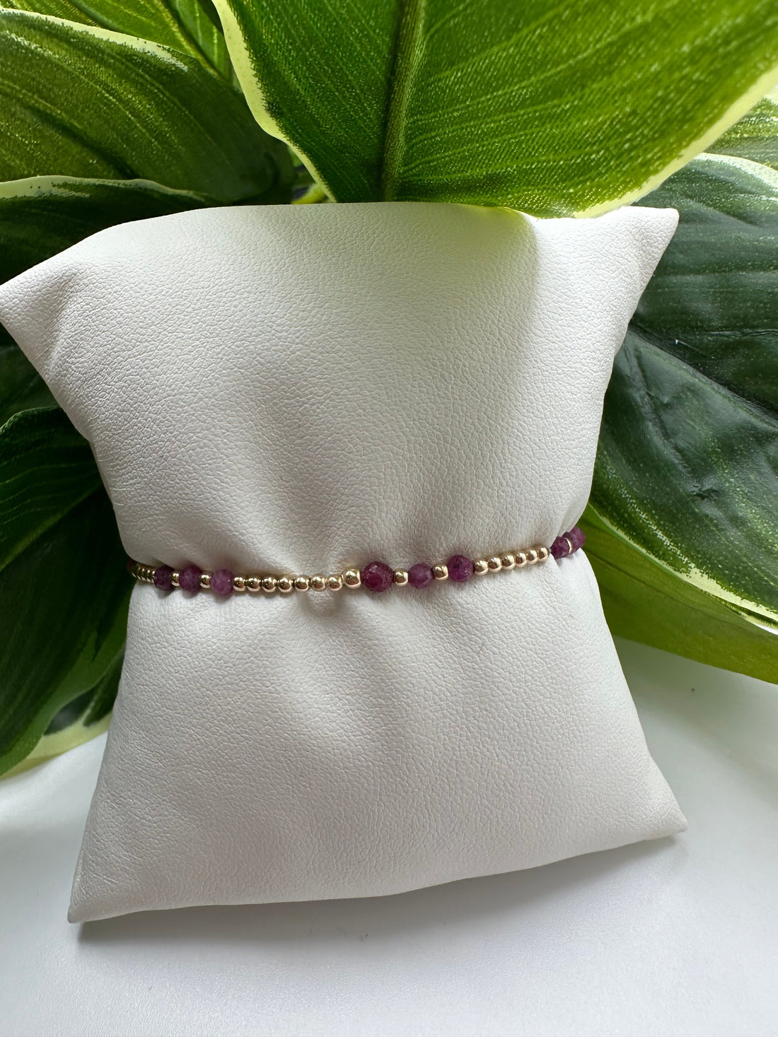 Enewton Gemstone Gold Joy Pattern 3mm Bead Bracelet- RUBY JEWELRY ENEWTON 