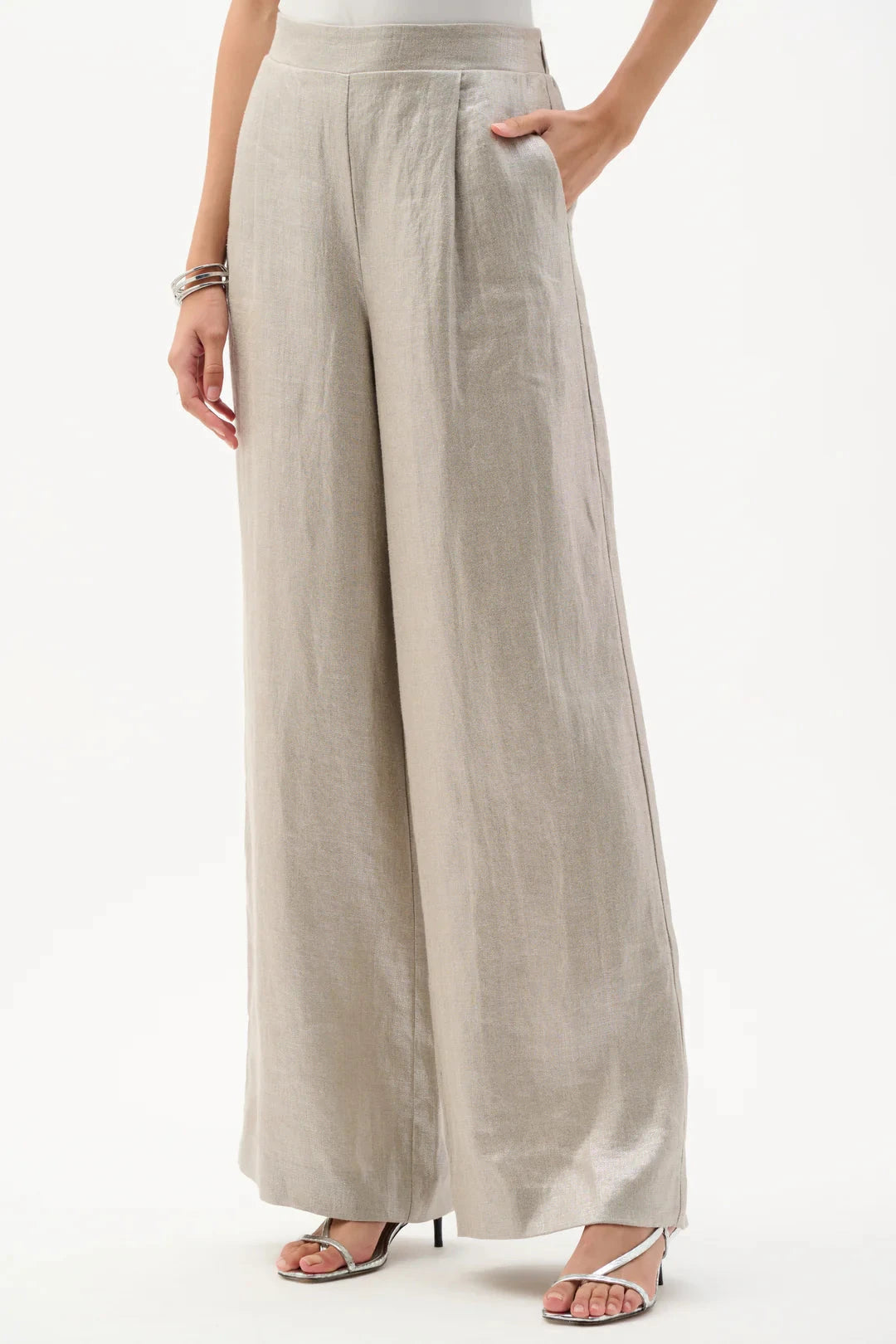 Pull On Metallic Pant BOTTOMS JOSEPH RIBKOFF 