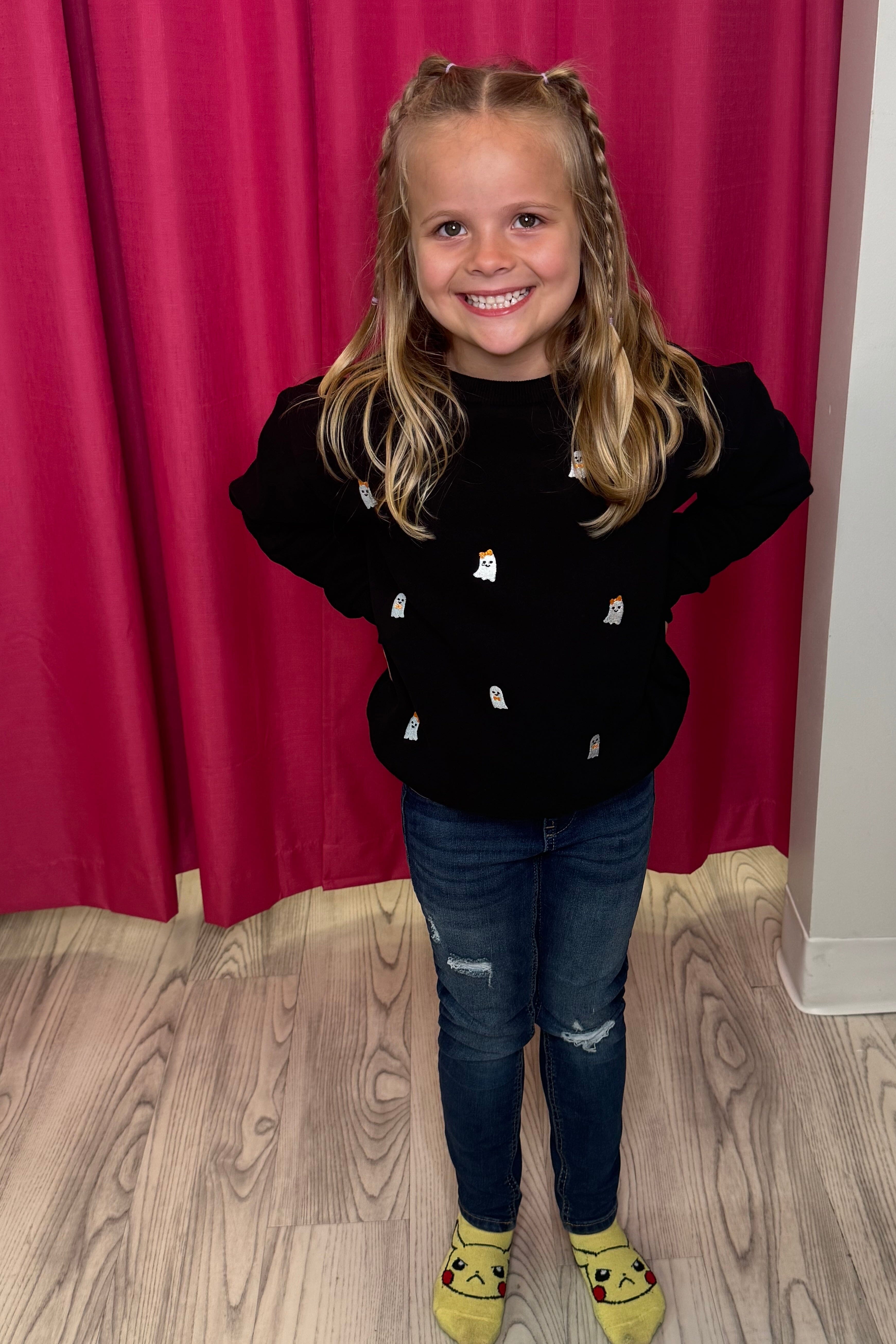 Kids Long Sleeve Crew Neck Sweatshirt w/Ghosts GIFT/OTHER SIMPLY SOUTHERN 
