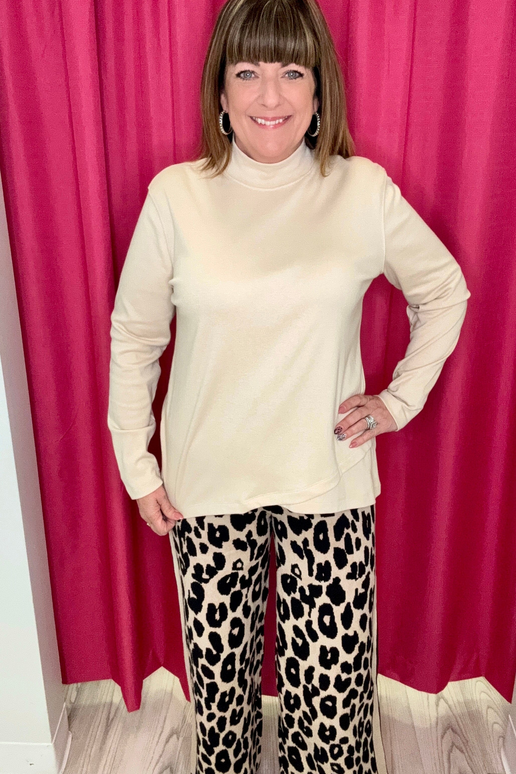 Long Sleeve Mock Neck Top MISSY TOP SPECIAL SOUTHERN LADY 