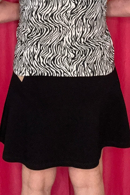 Techno Lux-Pull On Flare Skort UNDER TRIBAL 