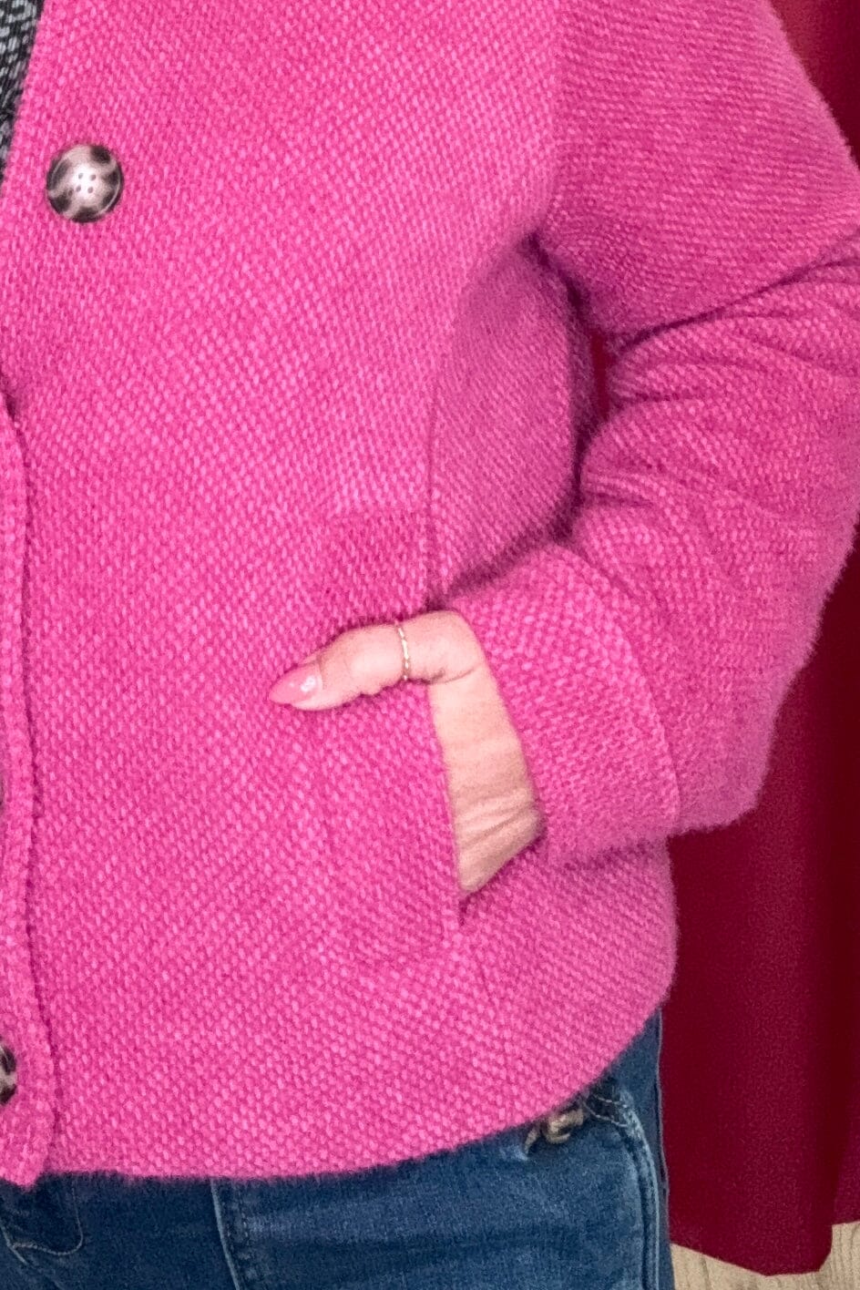 Long Sleeve Button Front Jacket JACKET TRIBAL 