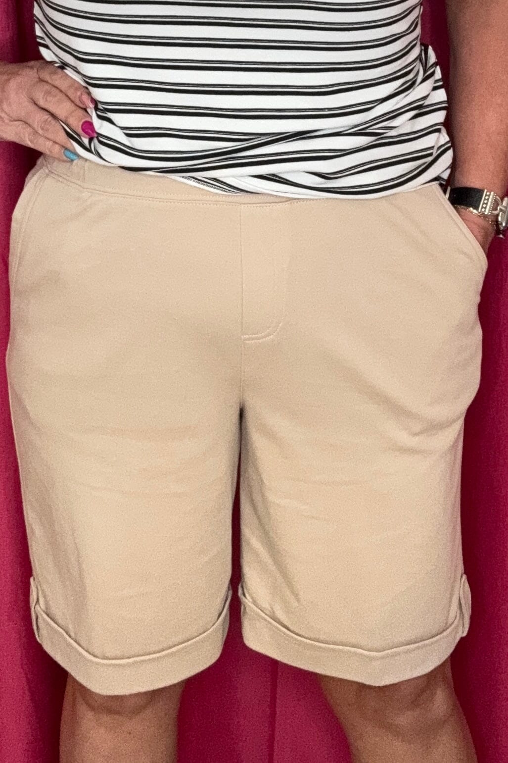 Pull On Short with Pockets and Cuff BOTTOMS SOUTHERN LADY KHK S 