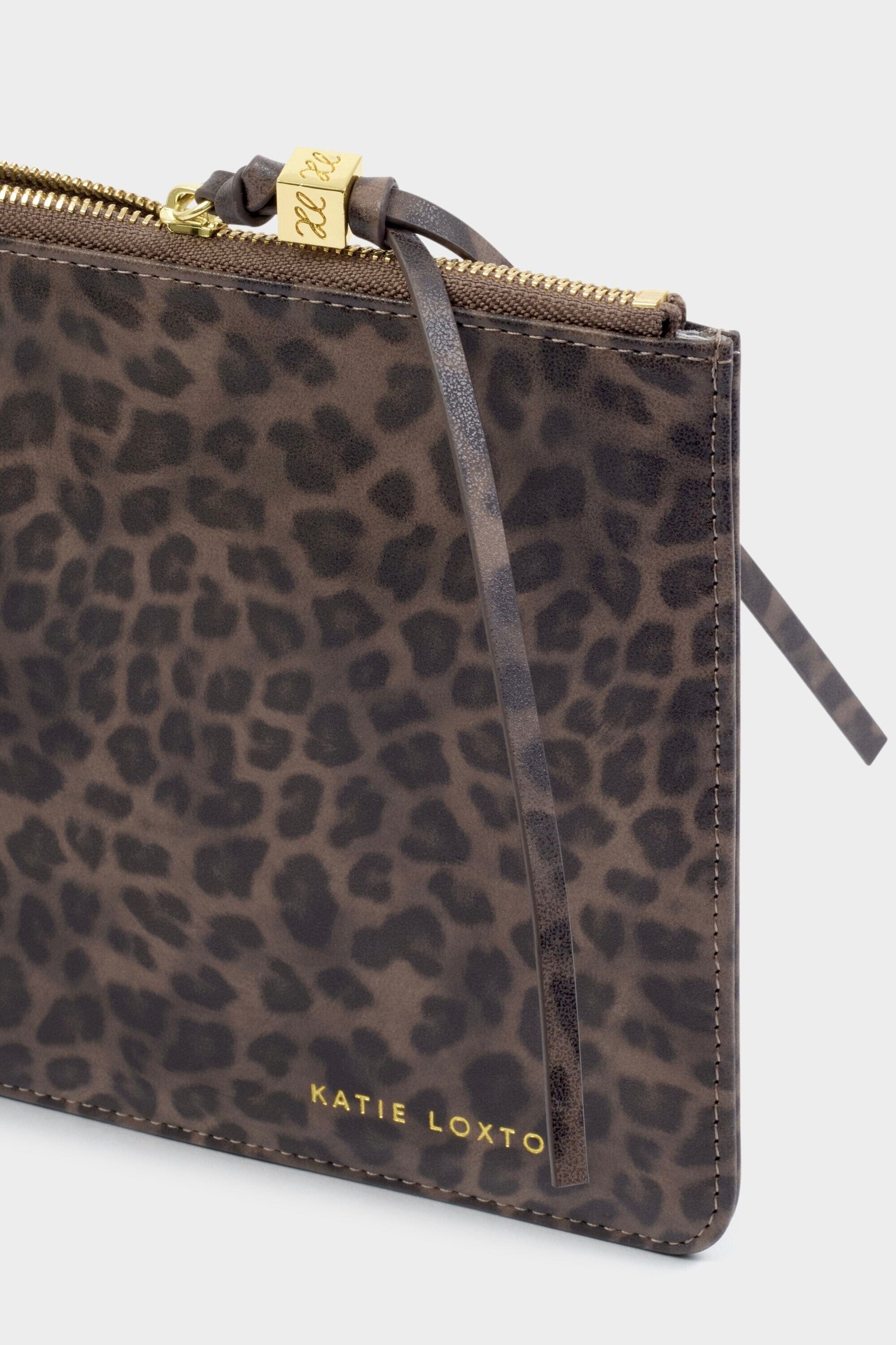 Leopard Tassel Charm Pouch HANDBAGS KATIE LOXTON 