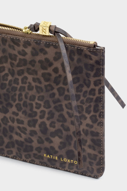 Leopard Tassel Charm Pouch HANDBAGS KATIE LOXTON 