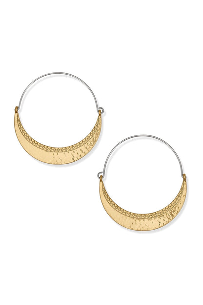 Palm Canyon Gold Large Hoop Earrings BJEWELRY Brighton Collectables 