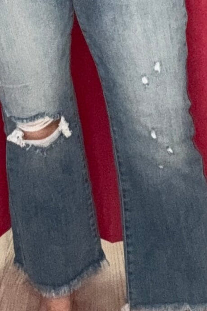 High Rise Crop FLare JEANS RISEN 