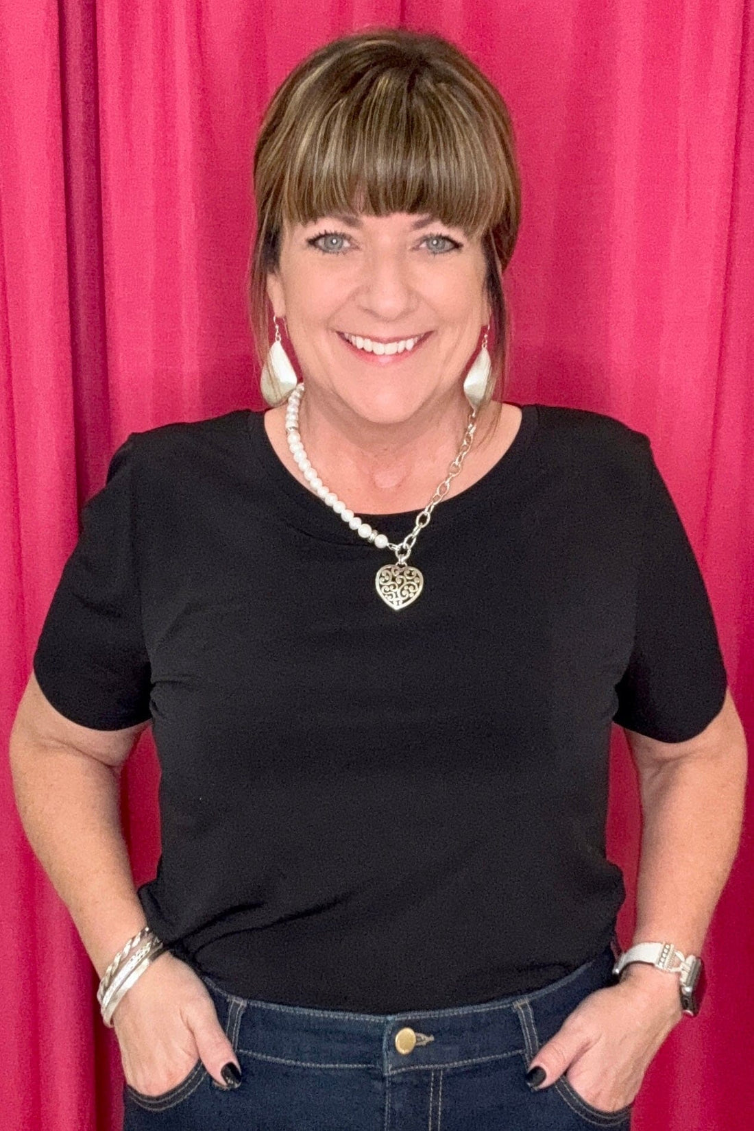 Brinley Basic Short Sleeve Tee MISSY BASIC KNIT SOUTHERN LADY BLACK S