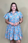 Floral Print Denim Dress DRESS:~~Unassigned~~ SOUTHERN GRACE 