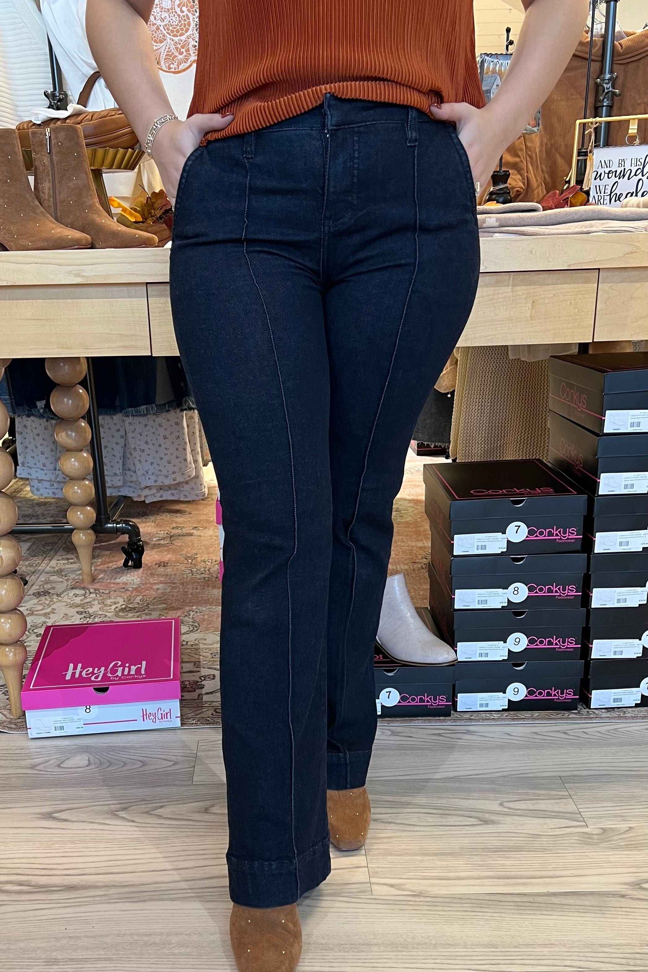 Trouser Boot w/Pintucks JEANS LIVERPOOL 