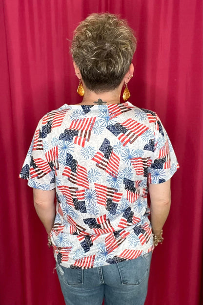 Short Sleeve Patriotic Top MISSY TOP SPECIAL CREATION 