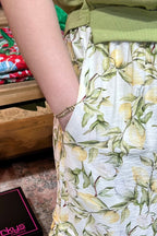 Woven Print Long Tiered Skirt w/Pleat Detail BOTTOMS SHE&SKY 