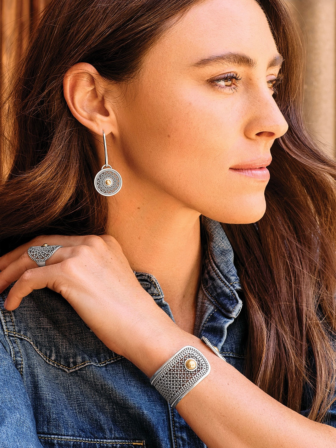 Ferrara Segreta Medallion French Wire Earrings
