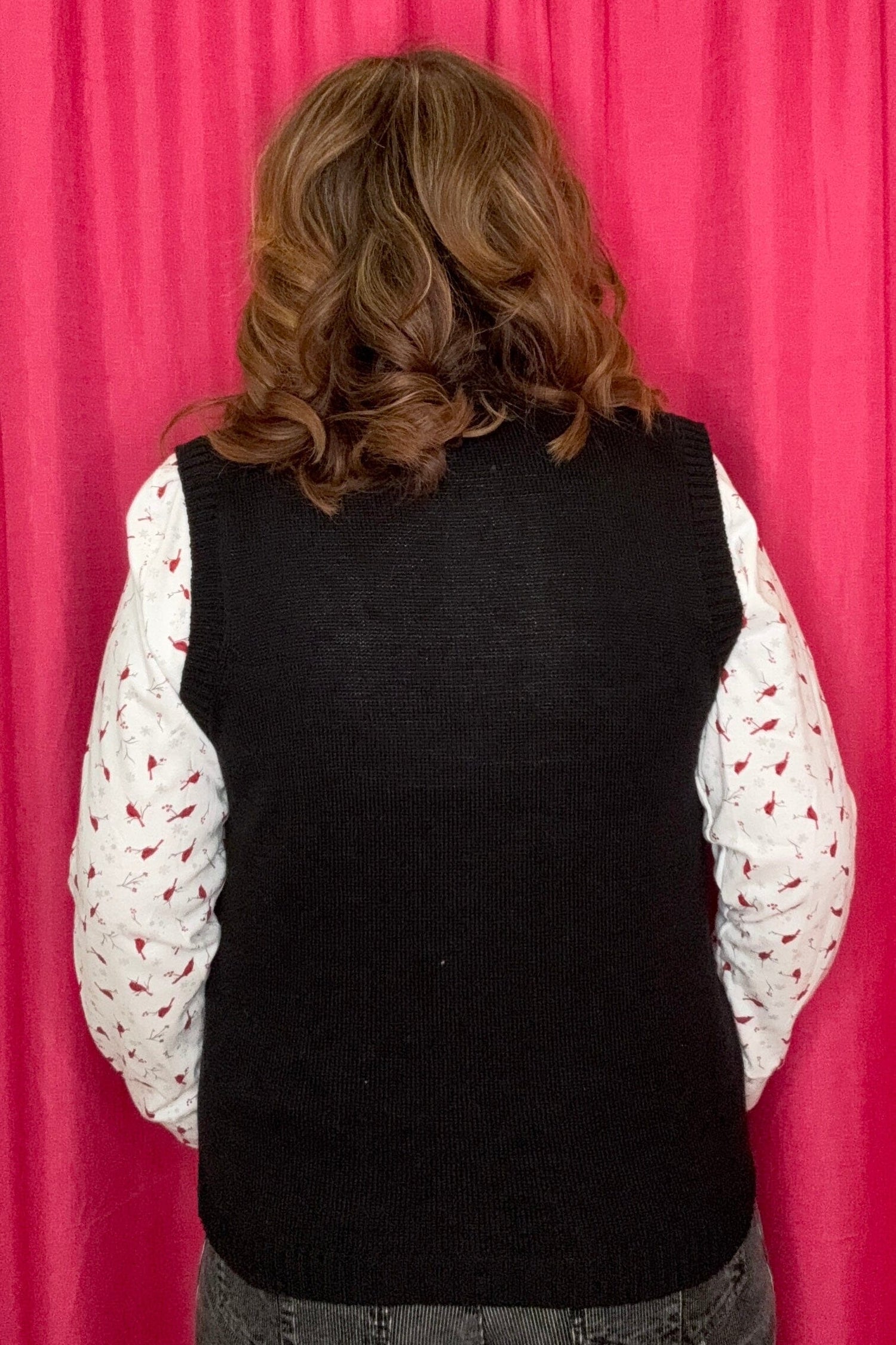 Zip Up Vest w/Cardinals and Snowflakes OUTFIT COMPLETER SOUTHERN LADY 