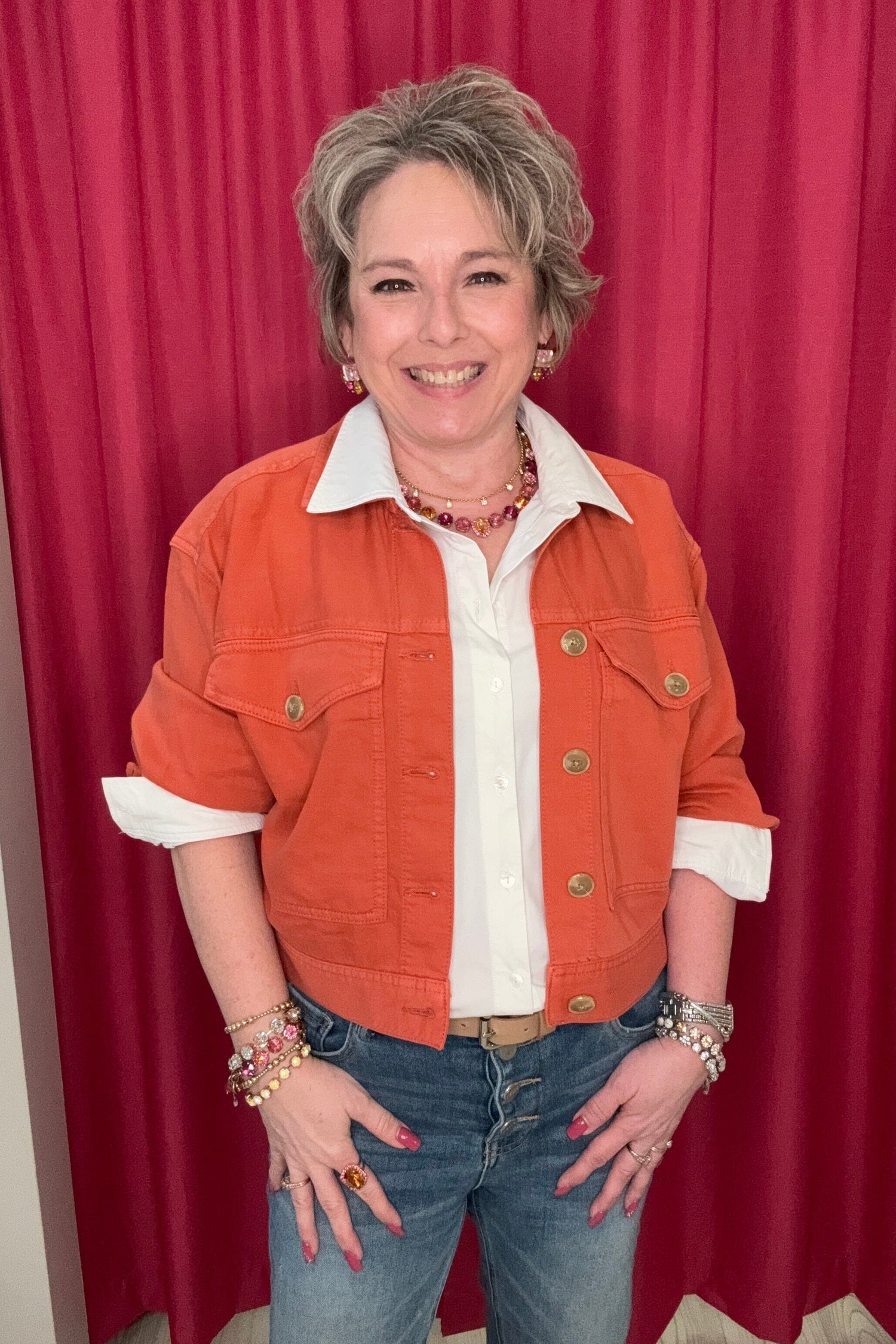 Oversized Cropped Denim Jacket JACKET LIVERPOOL 