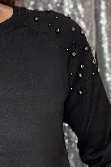Long Sleeve Scoop Neck with Pearl Detail MISSY TOP SPECIAL ZAC &amp; RACHEL 