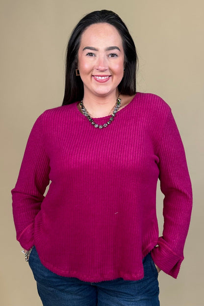 Crew Neck Long Sleeve MISSY TOP SPECIAL:~~Unassigned~~ CREATION 
