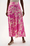 Silky Knit Floral Print Culotte Pants BOTTOMS JOSEPH RIBKOFF 