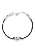 Interlok Single Knot Black Leather Bracelet BJEWELRY Brighton Collectables 