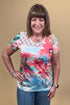 Short Sleeve Floral Printed Top MISSY TOP SPECIAL CREATION 