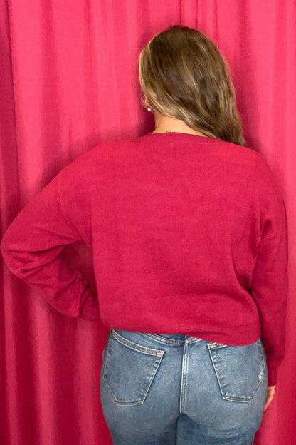 Long Sleeve Sweater w/Side Gather JRTOP CASUAL TOP JODIFL 