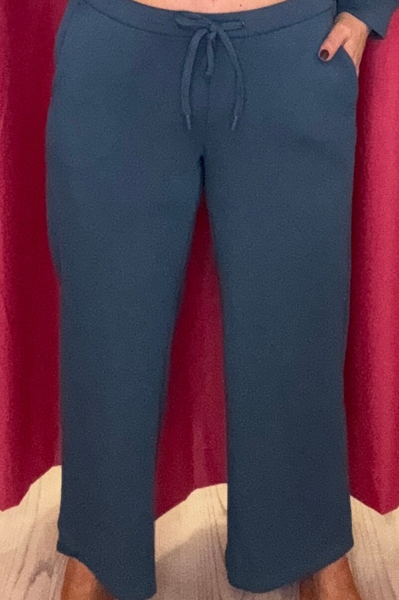 Pull On Wide Leg Crop Trouser BOTTOMS LIVERPOOL PRUSSIANBLUE XS 