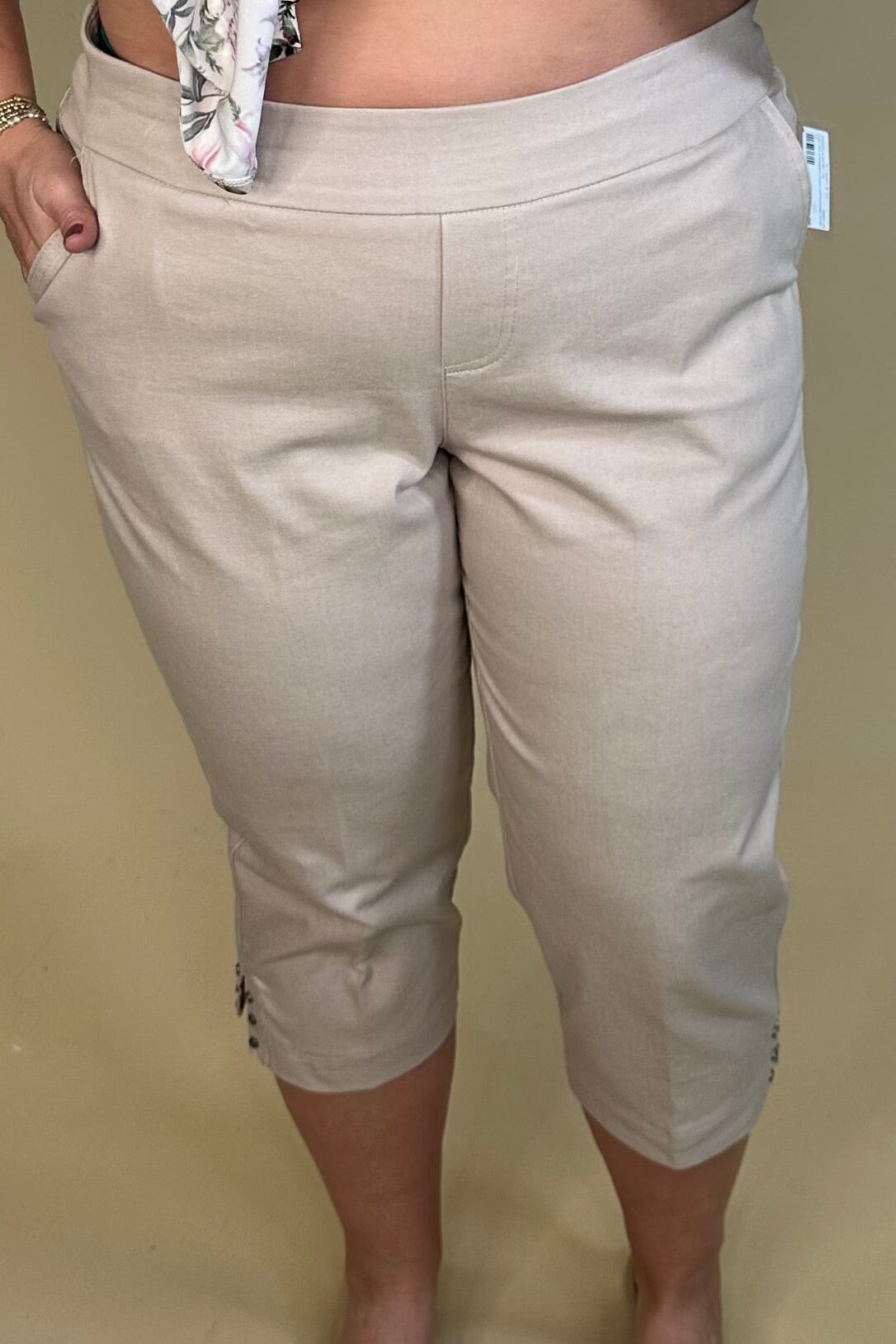 Pull On Cropped Pant w/Pockets BOTTOMS SOUTHERN LADY 