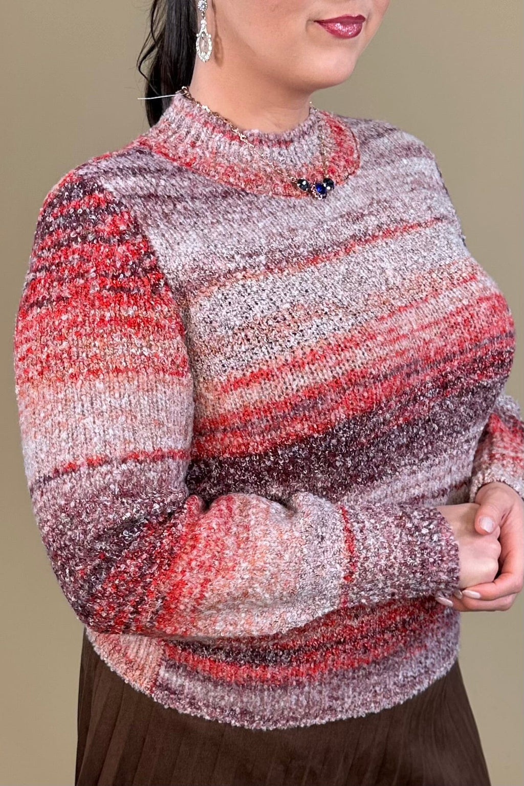 Mock Neck Sweater SWEATER:~~Unassigned~~ TRIBAL 