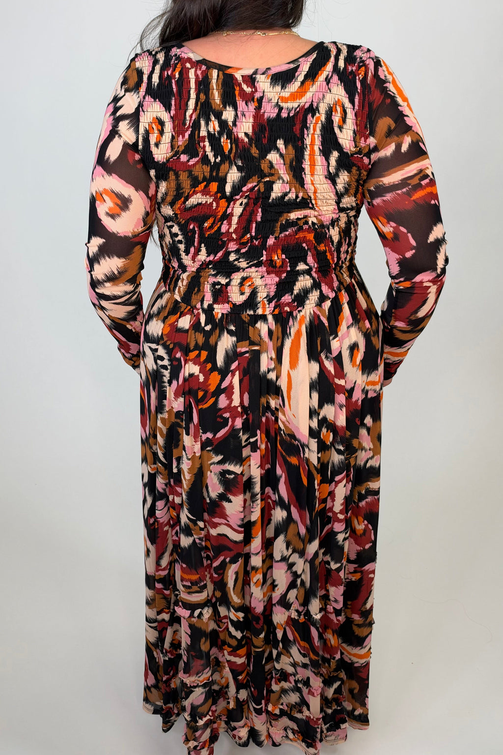 Smocked Waist Maxi Dress - Multicolor DRESS:~~Unassigned~~ TRIBAL 