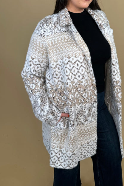 Long Sleeve Open Front Sweater Coat JACKET:LPTRUNKFALL26 LIVERPOOL 