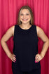 Linen Blend Tunic Tank w/Crochet Trim JR TOP DRESSY ALLIE & ROSE 