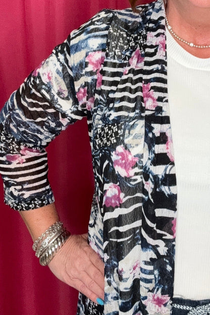 Printed Mesh Cardigan OUTFIT COMPLETER CREATION 