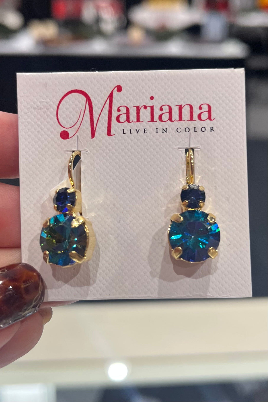 Large Square Element Earrings in &quot;Countdown Gown&quot; BETTERBRANDJEWELRY Mariana 
