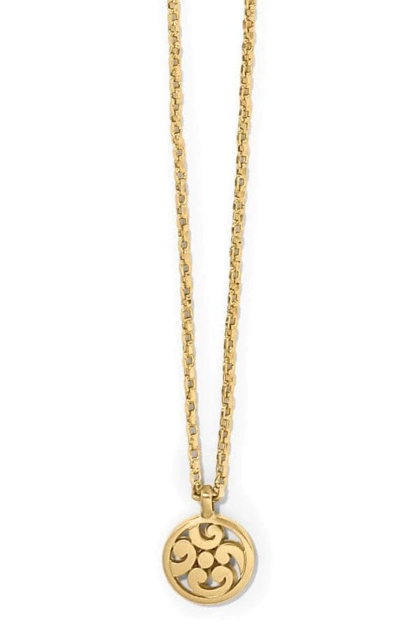 Contempo Gold Medallion Petite Necklace BJEWELRY Brighton Collectables 