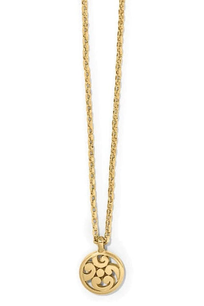 Contempo Gold Medallion Petite Necklace BJEWELRY Brighton Collectables 